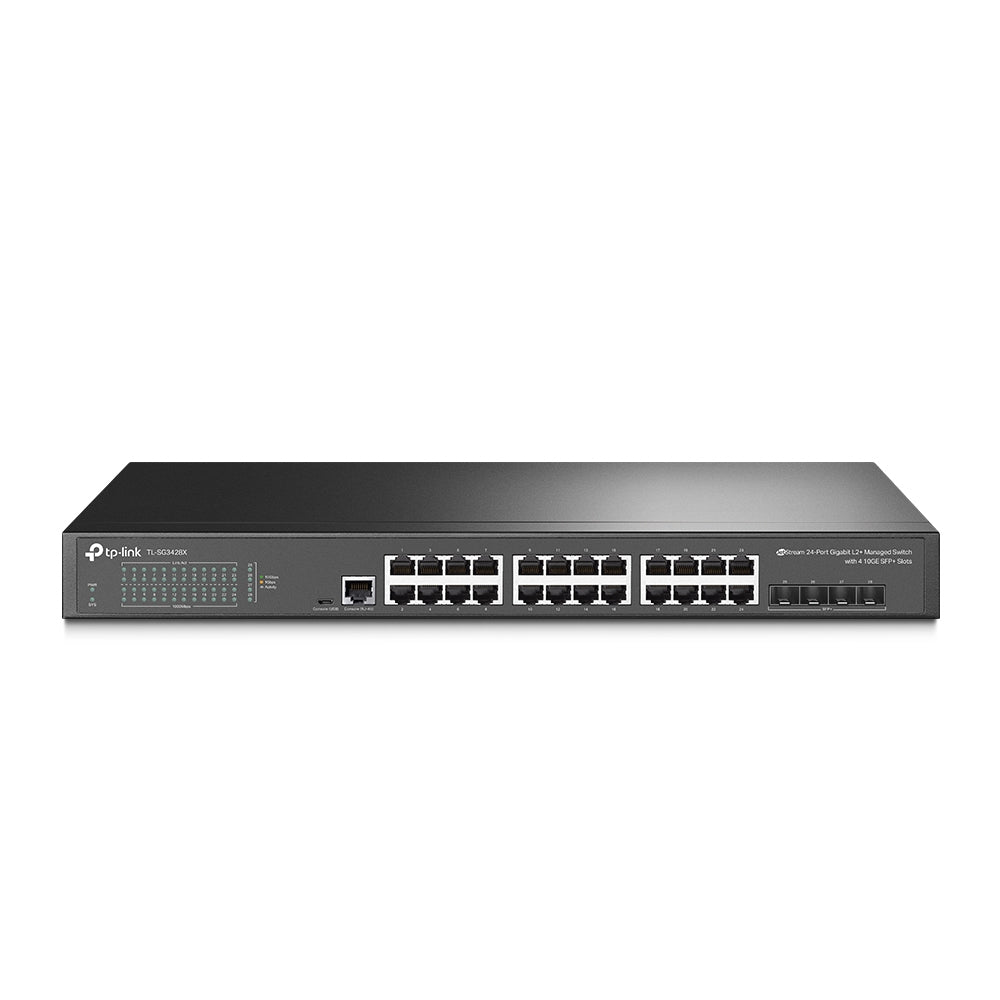 TP-Link JetStream TL-SG3428X dispositivo de redes Gestionado L2+/L3 Gigabit Ethernet (10/100/1000) 1U Negro