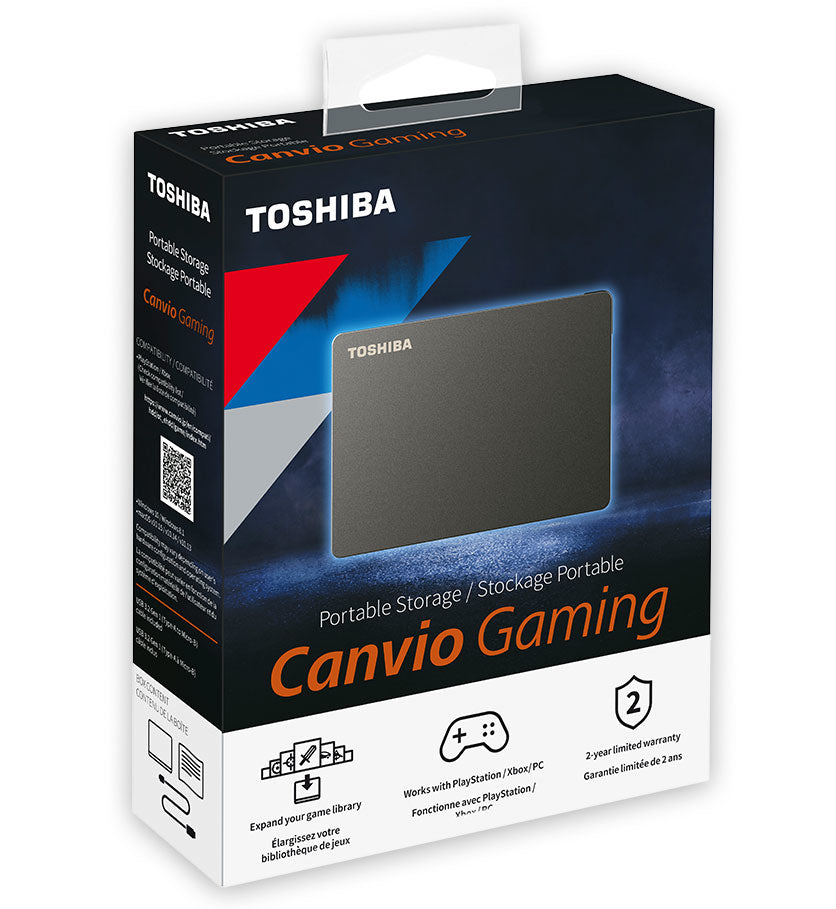 Disco duro Toshiba Canvio Gaming Externo 2TB 2.5" USB 3.0 Color Negro