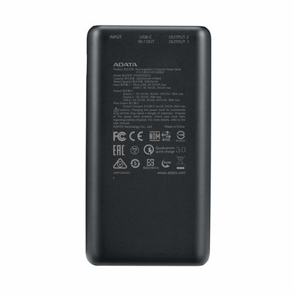 Power Bank Adata P20000QCD Digital 20000mAh Color Blanco