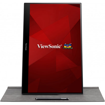 Viewsonic TD1655 monitor de computadora 39.6 cm (15.6") 1920 x 1080 Pixeles Full HD LED Pantalla táctil Multi-usuario Negro, Plata