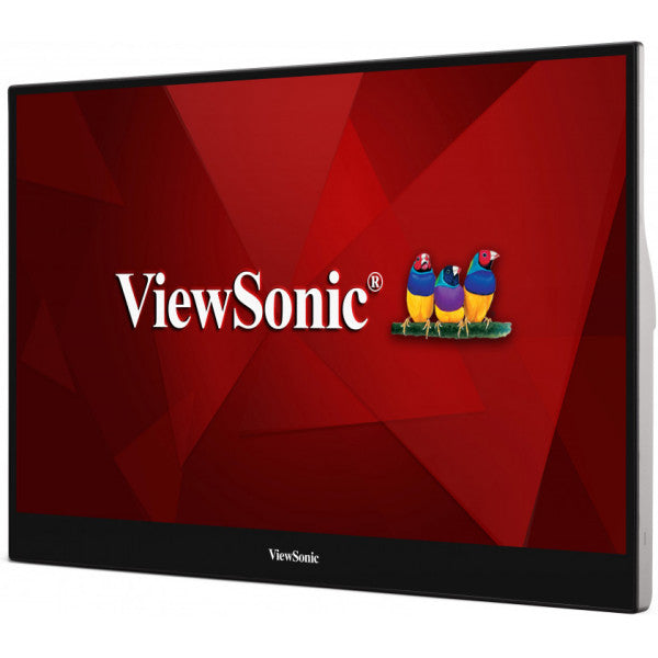 Viewsonic TD1655 monitor de computadora 39.6 cm (15.6") 1920 x 1080 Pixeles Full HD LED Pantalla táctil Multi-usuario Negro, Plata
