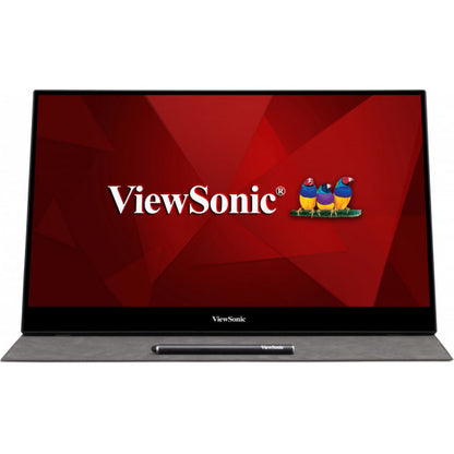 Viewsonic TD1655 monitor de computadora 39.6 cm (15.6") 1920 x 1080 Pixeles Full HD LED Pantalla táctil Multi-usuario Negro, Plata