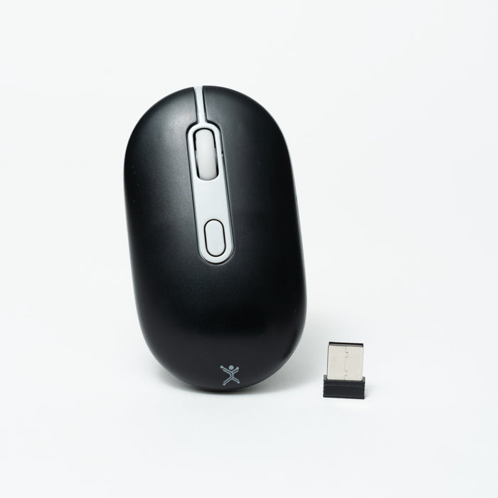 MOUSE RECARGABLE PERFECT CHOICE  2.4GHZ+BT CLIC SILENCIOSO COLORI - NEGRO