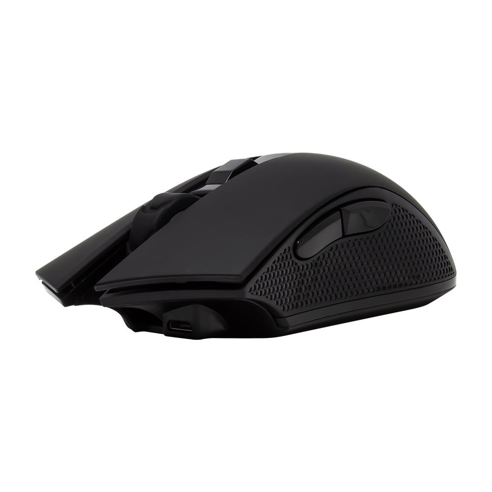 Mouse Vorago Start The Game MO-600 Inalámbrico 2400 dpi 6 Botones Recargable USB Color Negro