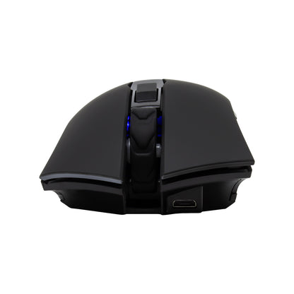 Mouse Vorago Start The Game MO-600 Inalámbrico 2400 dpi 6 Botones Recargable USB Color Negro