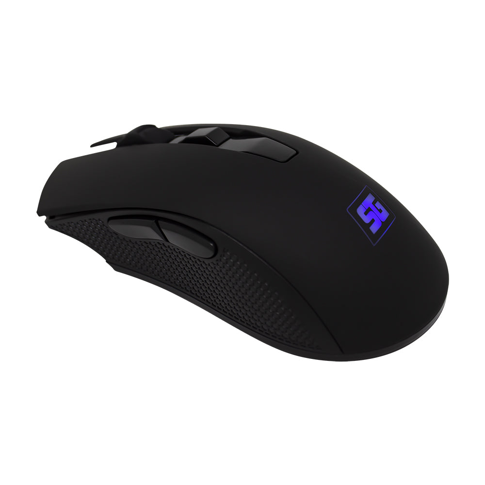 Mouse Vorago Start The Game MO-600 Inalámbrico 2400 dpi 6 Botones Recargable USB Color Negro