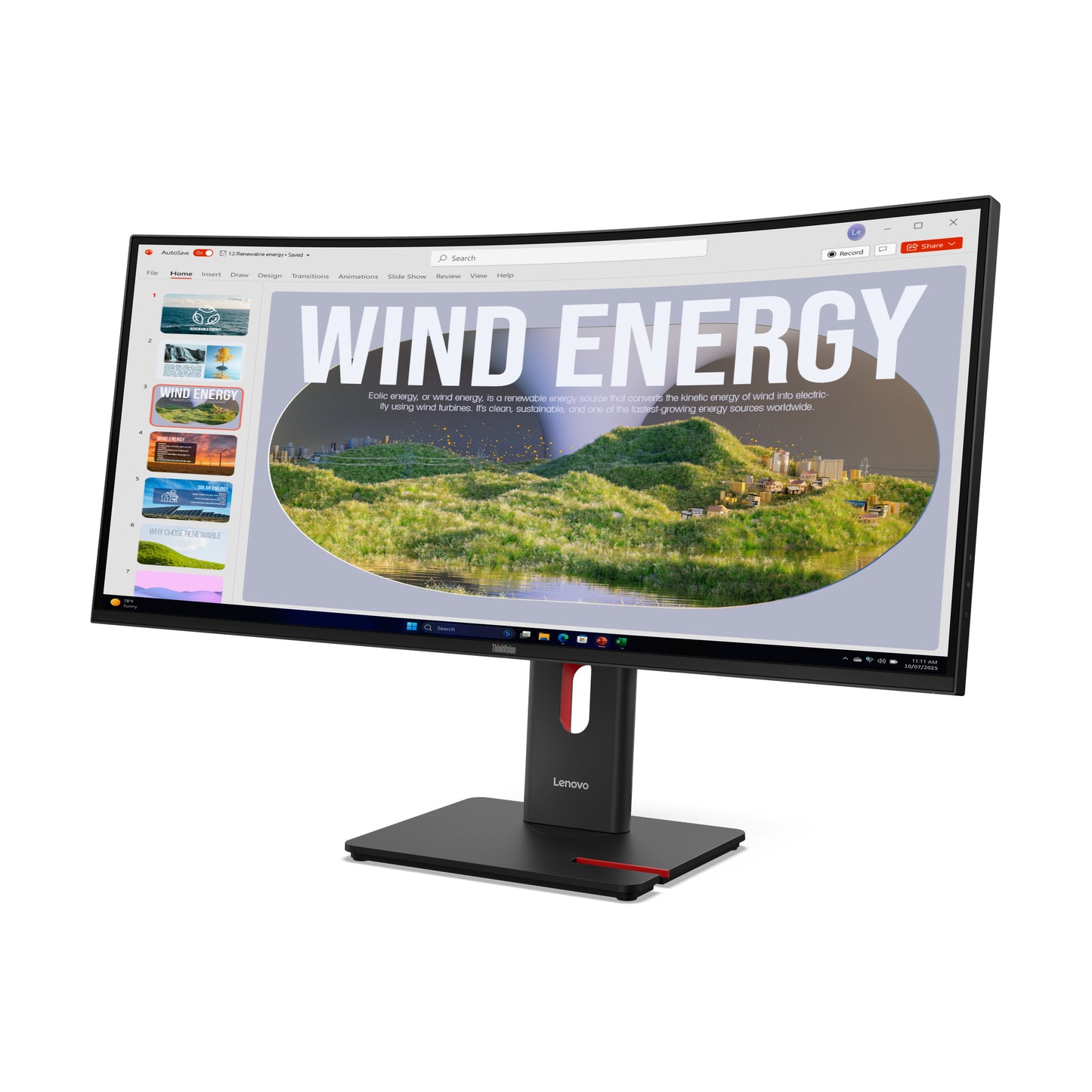 Lenovo ThinkVision T34WD-40 monitor de computadora 86.4 cm (34") 3440 x 1440 Pixeles LED Negro