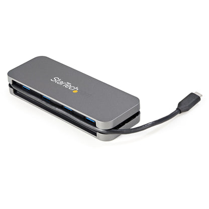 StarTech.com HB30CM4AB nodo concentrador USB 3.2 Gen 1 (3.1 Gen 1) Type-C 5000 Mbit/s Negro, Gris