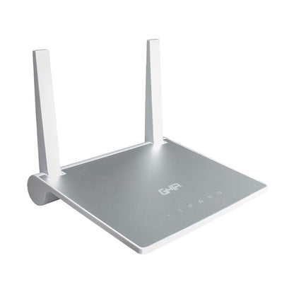 Ghia GNW-W1 router inalámbrico Ethernet rápido Banda única (2,4 GHz) Plata
