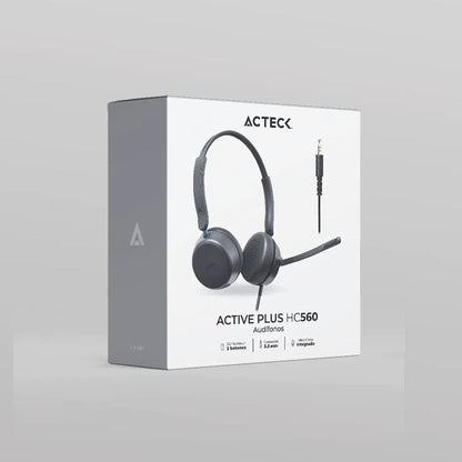 Auriculares Alambricos Acteck con Micrófono Active Pro HC560 Negro