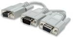 Cable Y Manhattan VGA Monitor HD15(2) 15cm Color Blanco