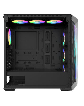 Gabinete Gamer Cooler Master Masterbox 540 Media Torre ITX mATX ATX EATX 1xFan RGB Cristal Templado Negro