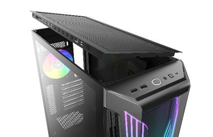 Gabinete Gamer Cooler Master Masterbox 540 Media Torre ITX mATX ATX EATX 1xFan RGB Cristal Templado Negro
