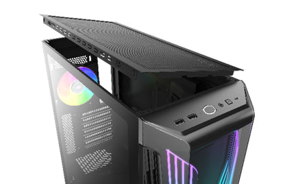 Gabinete Gamer Cooler Master Masterbox 540 Media Torre ITX mATX ATX EATX 1xFan RGB Cristal Templado Negro