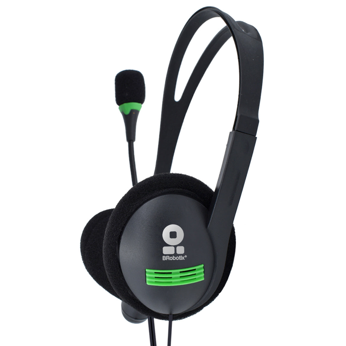BRobotix 651428 audífono y auriculare Auriculares Alámbrico Diadema Oficina/Centro de llamadas Negro