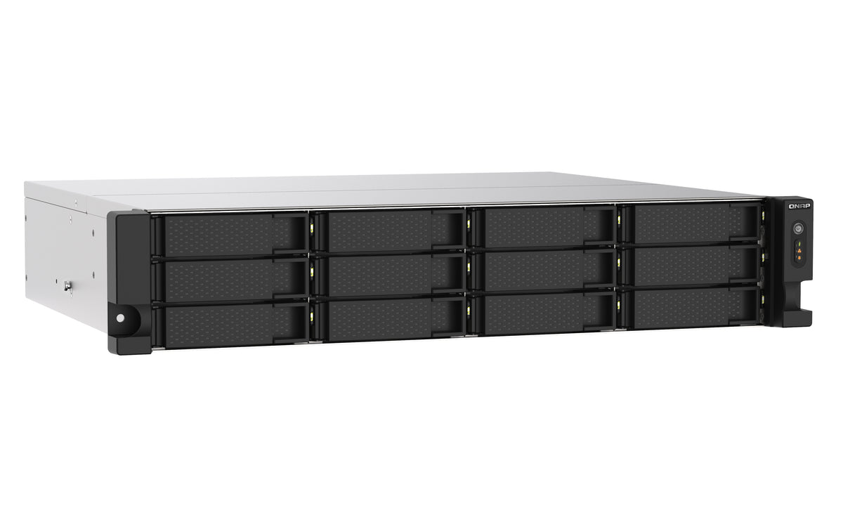QNAP TS-1273AU-RP-8G NAS Bastidor (2U) Ryzen Embedded V1500B 8 GB DDR4 0 TB QNAP QTS Aluminio, Negro