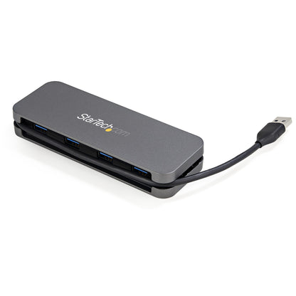 StarTech.com HB30AM4AB nodo concentrador USB 3.2 Gen 1 (3.1 Gen 1) Type-A 5000 Mbit/s Negro, Gris
