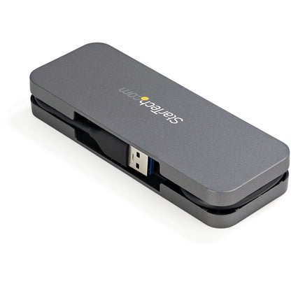 StarTech.com HB30AM4AB nodo concentrador USB 3.2 Gen 1 (3.1 Gen 1) Type-A 5000 Mbit/s Negro, Gris