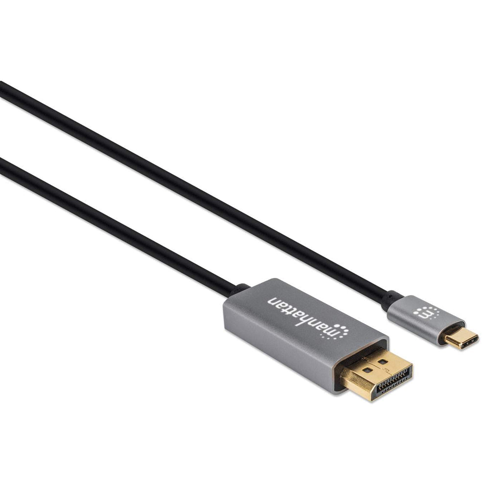 Cable Manhattan Adaptador USB-C a DisplayPort-M 8K a 60Hz 2m Color Negro