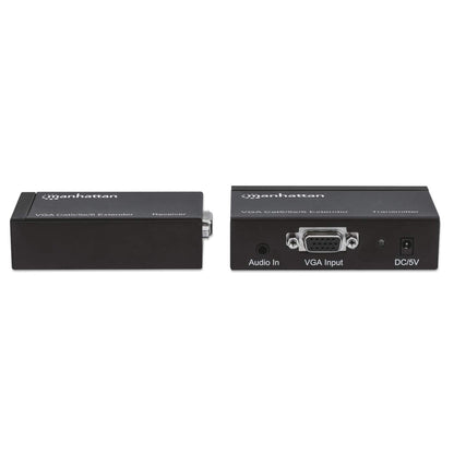 Extensor Manhattan Video SVGA+Audio Vía Cat 5/6 30m Color Negro