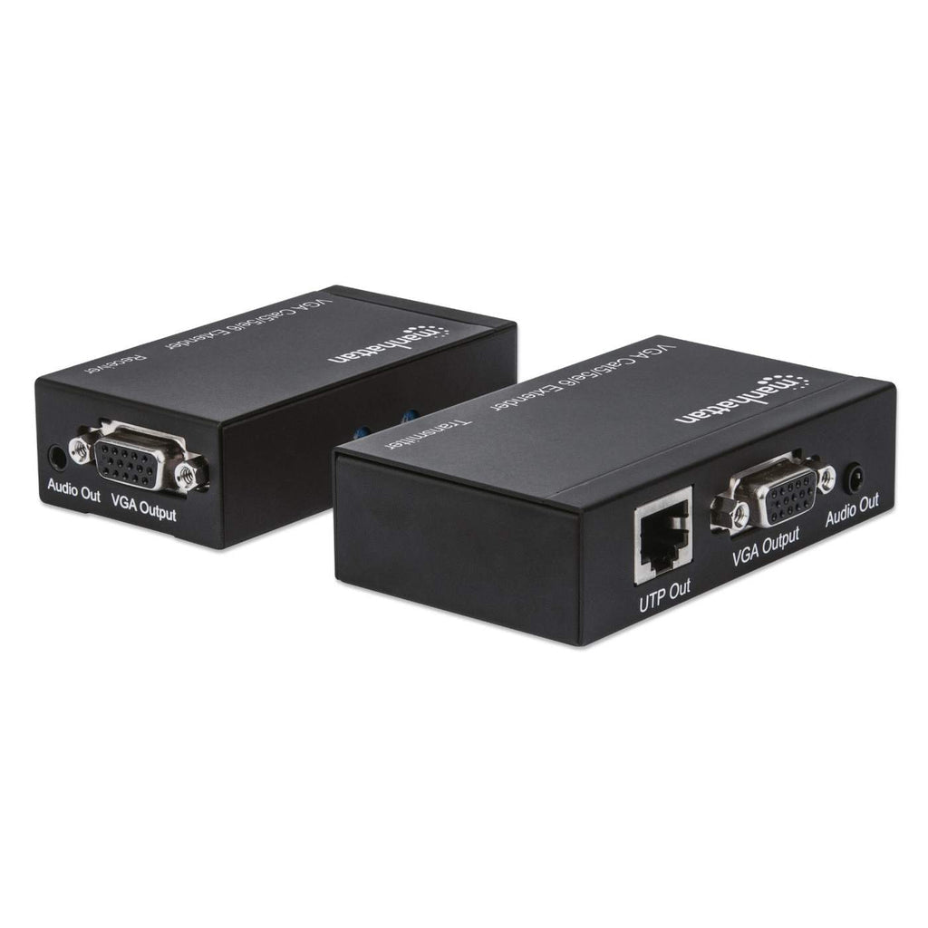 Extensor Manhattan Video SVGA+Audio Vía Cat 5/6 30m Color Negro