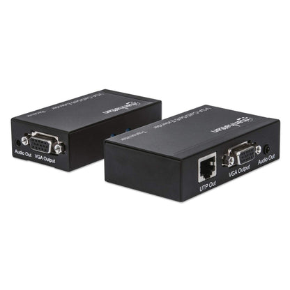 Extensor Manhattan Video SVGA+Audio Vía Cat 5/6 30m Color Negro