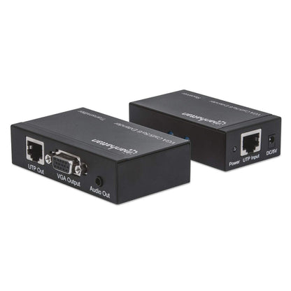 Extensor Manhattan Video SVGA+Audio Vía Cat 5/6 30m Color Negro