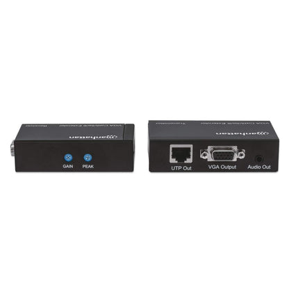 Extensor Manhattan Video SVGA+Audio Vía Cat 5/6 30m Color Negro