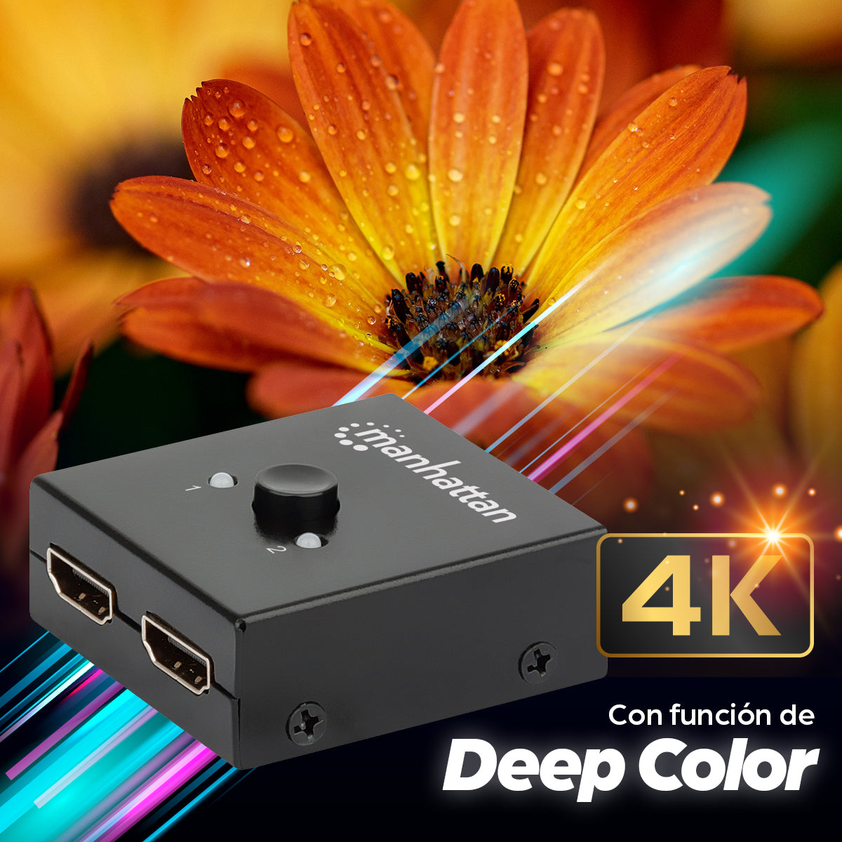 Manhattan 207850 conmutador de vídeo HDMI
