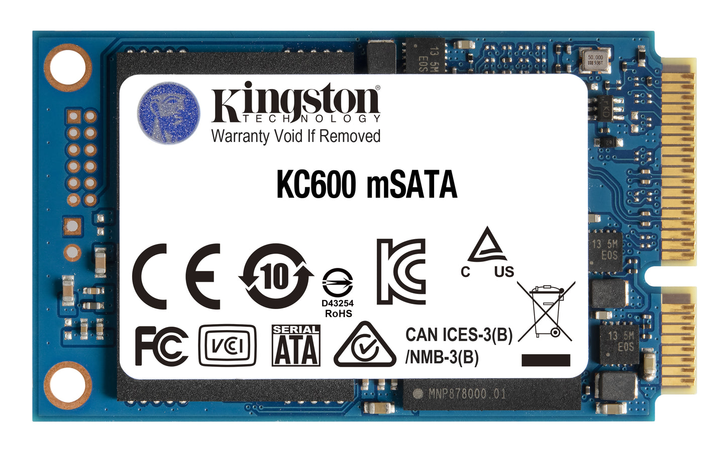Unidad de Estado Sólido SSD Kingston 256 GB KC600 SATA III/mSATA