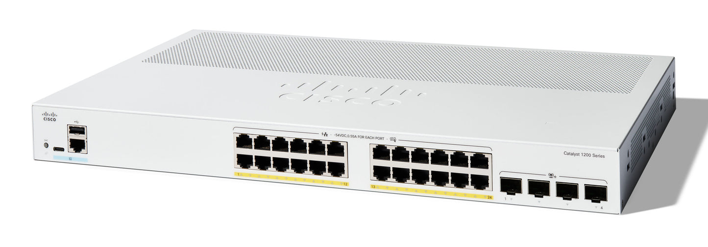 Cisco C1200-24P-4X dispositivo de redes Gestionado L2/L3 Gigabit Ethernet (10/100/1000) Blanco