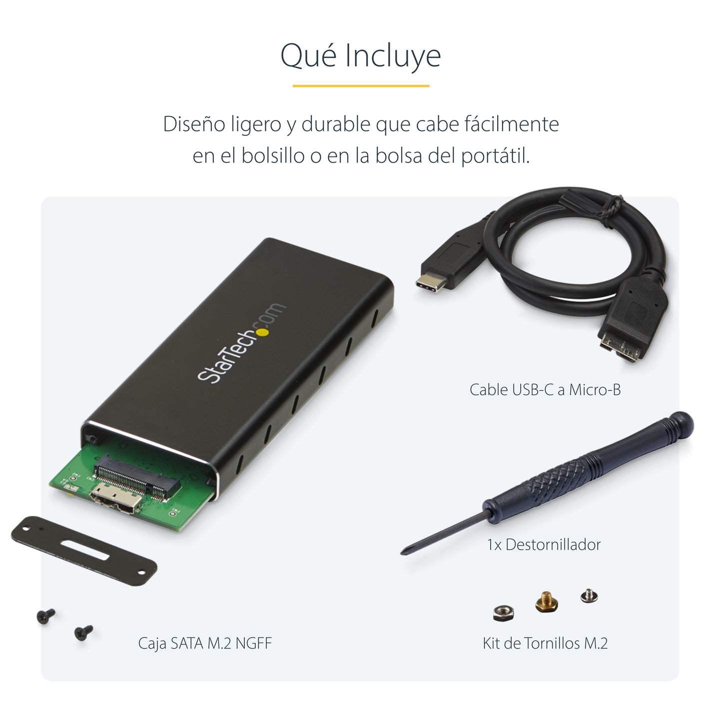 StarTech.com SM21BMU31C3 caja para disco duro externo Carcasa para SSD Negro, Plata
