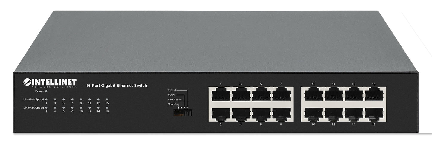 Intellinet 561815 dispositivo de redes Gigabit Ethernet (10/100/1000) Negro