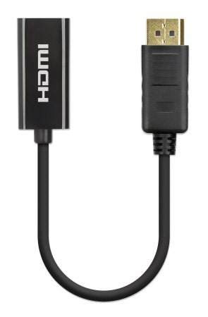 Manhattan 153713 adaptador de cable de vídeo 0.15 m DisplayPort HDMI Negro