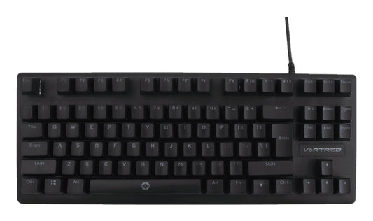 Teclado Gaming Vortred Alpha Mecánico Compacto LED/RGB Color Negro