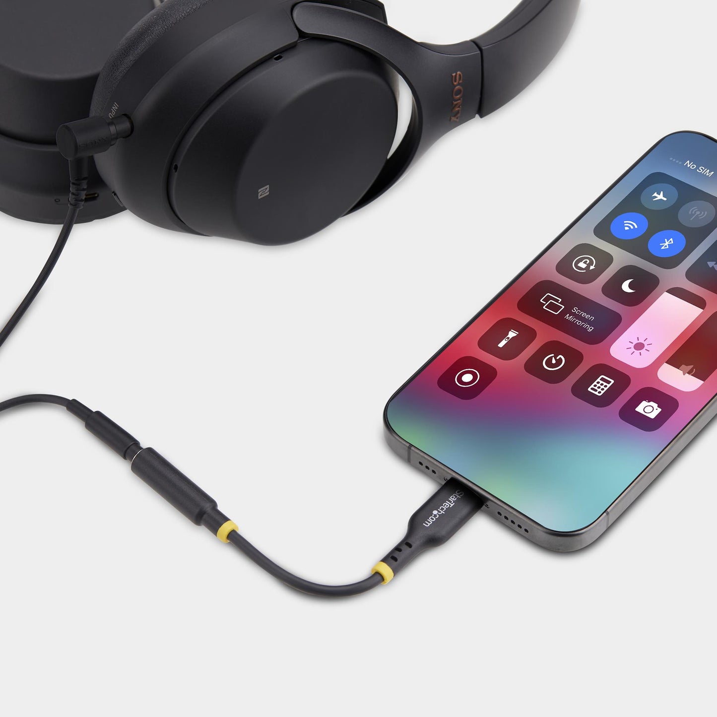 StarTech.com USBCAUDIO2 cable de audio 0.127 m USB Type-C 2.0 3,5 mm Negro