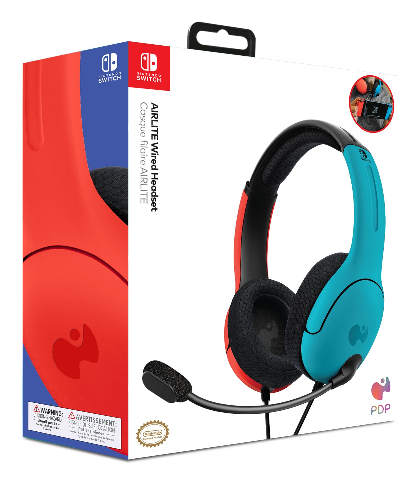 PDP LVL40 Auriculares Alámbrico Diadema Juego Negro, Azul, Rojo