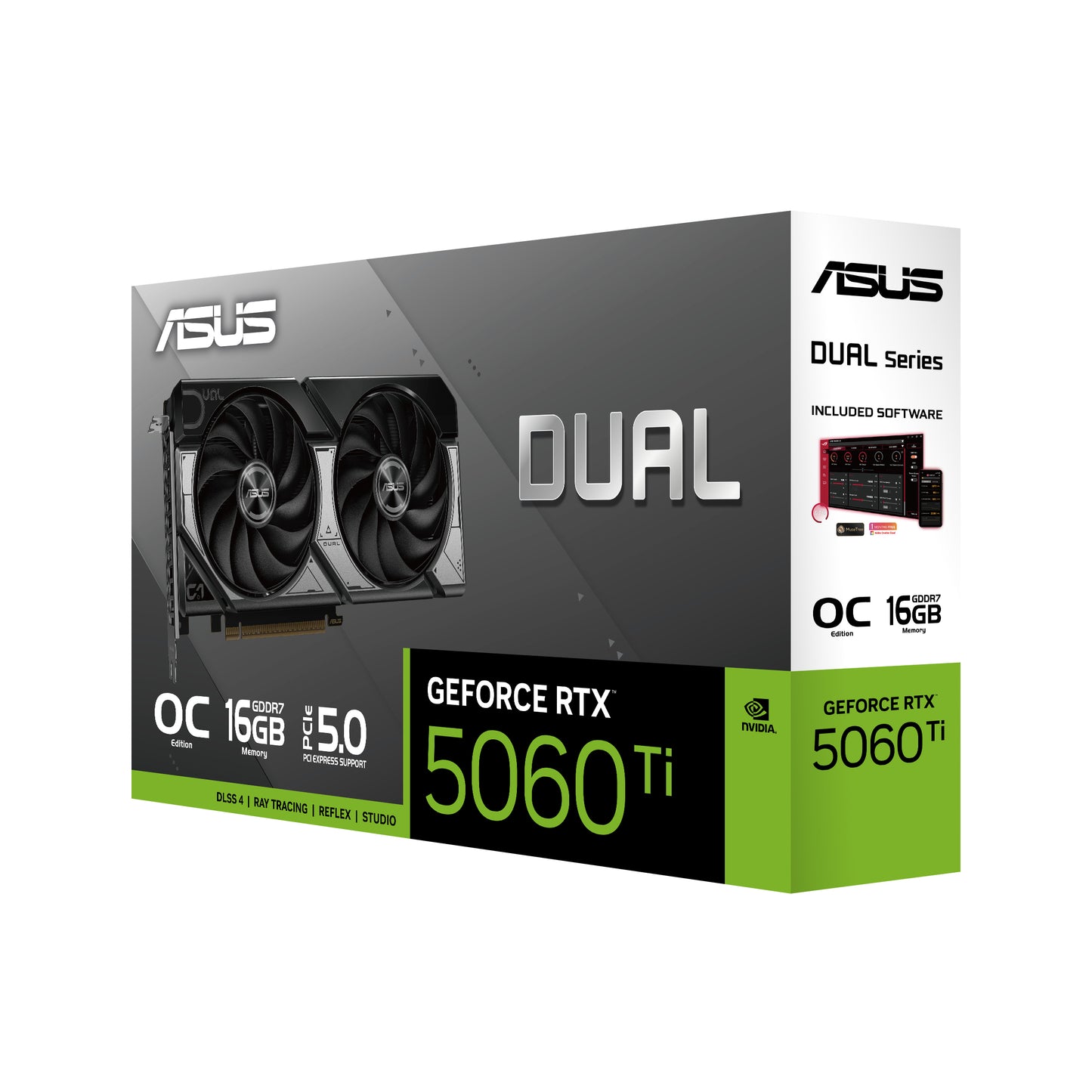Tarjeta de Video ASUS NVIDIA GeForce RTX 5060 Ti DUAL 16GB 128-bit GDDR7 PCI Express x16 5.0