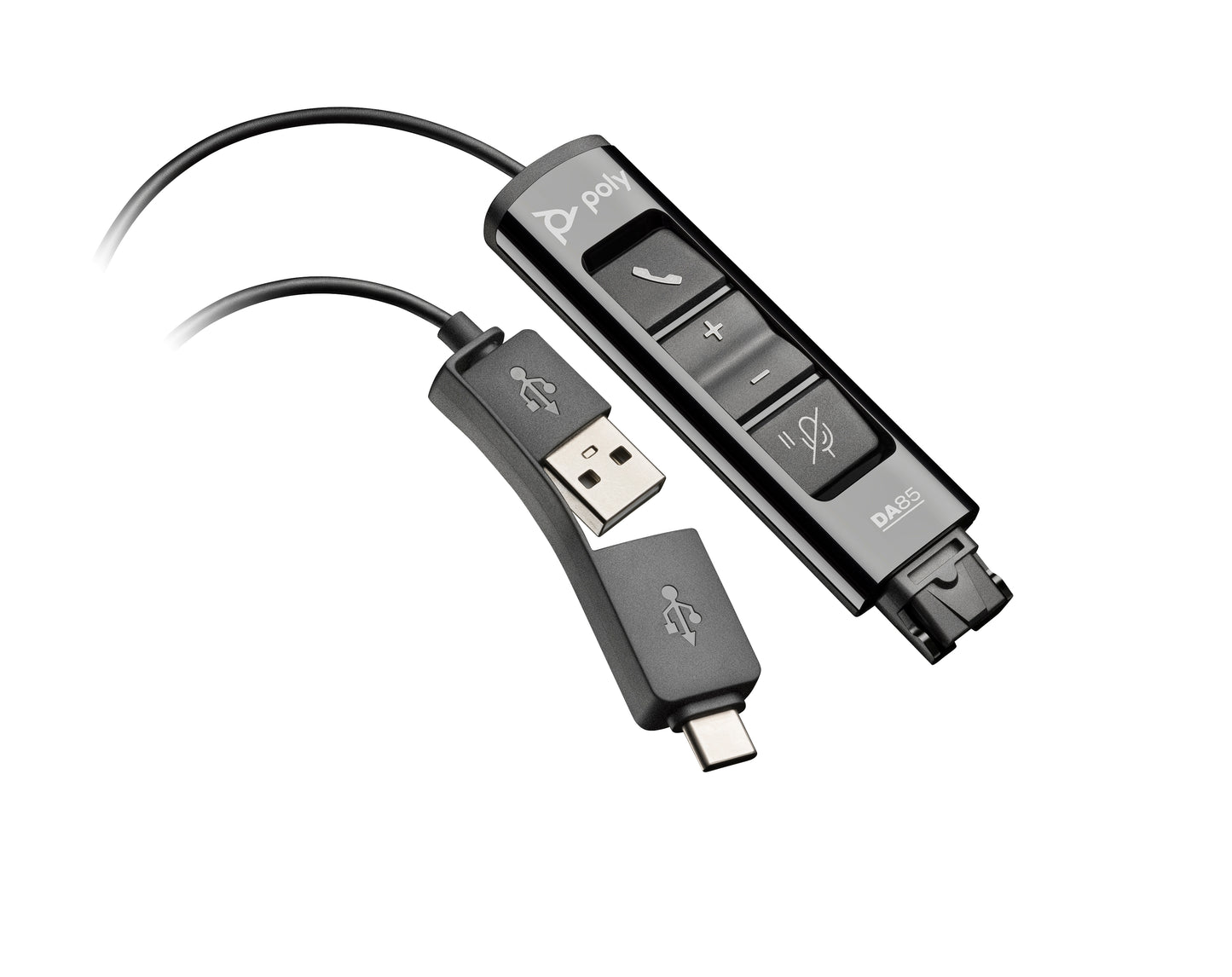 HP Poly DA85 USB to QD Black Adapter TAA Adaptador de interfase