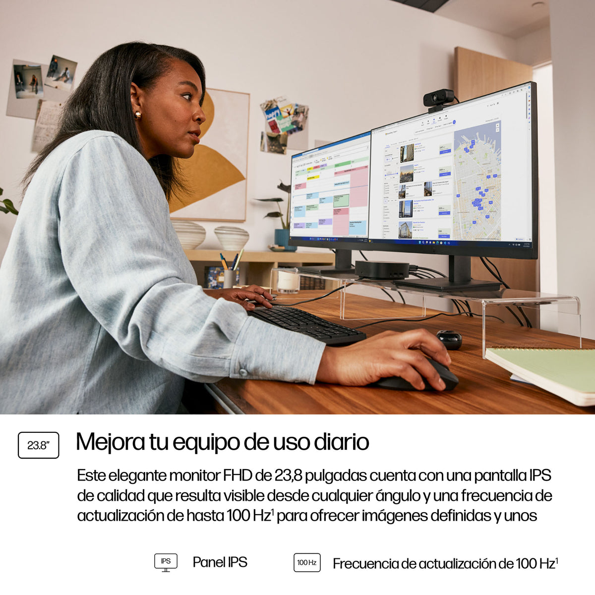 Monitor HP Serie 3 Pro 324PF 23.8 FHD 1920 x 1080 5ms IPS 100Hz VGA DP HDMI