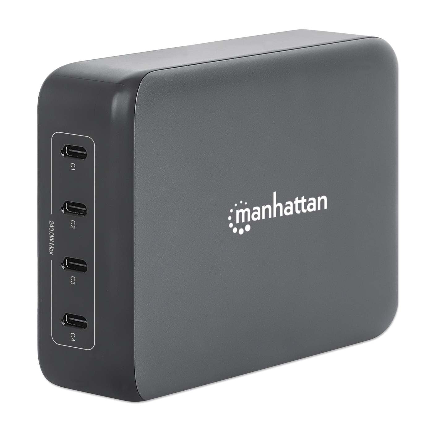 Estación de carga USB-C Manhattan 4 puertos USB-C PD 240W