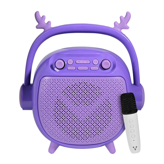 Bocina Vorago BSP-205 Bluetooth MSD/USB/3.5mm Microfono con Modos de Voz Color Purpura