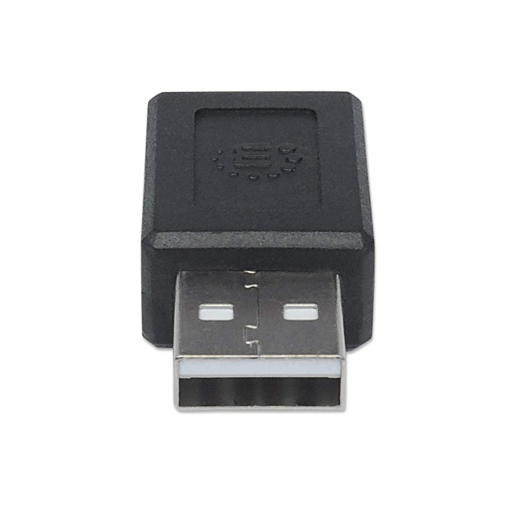 Adaptador Manhattan USB C-A 2.0 Color Negro