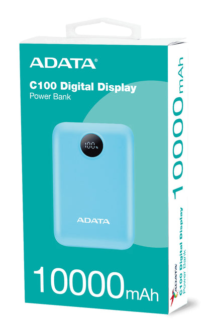 ADATA C100 Polímero de litio 10000 mAh Azul claro