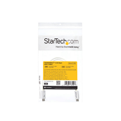 StarTech.com TBLT34MM50CW cable Thunderbolt 0.5 m 40 Gbit/s