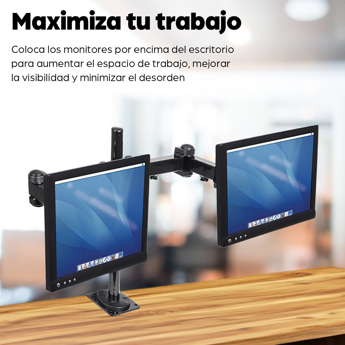 Manhattan 420808 soporte para pantalla plana 68.6 cm (27") Negro