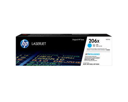 Toner HP LaserJet 206X Color Cian.
