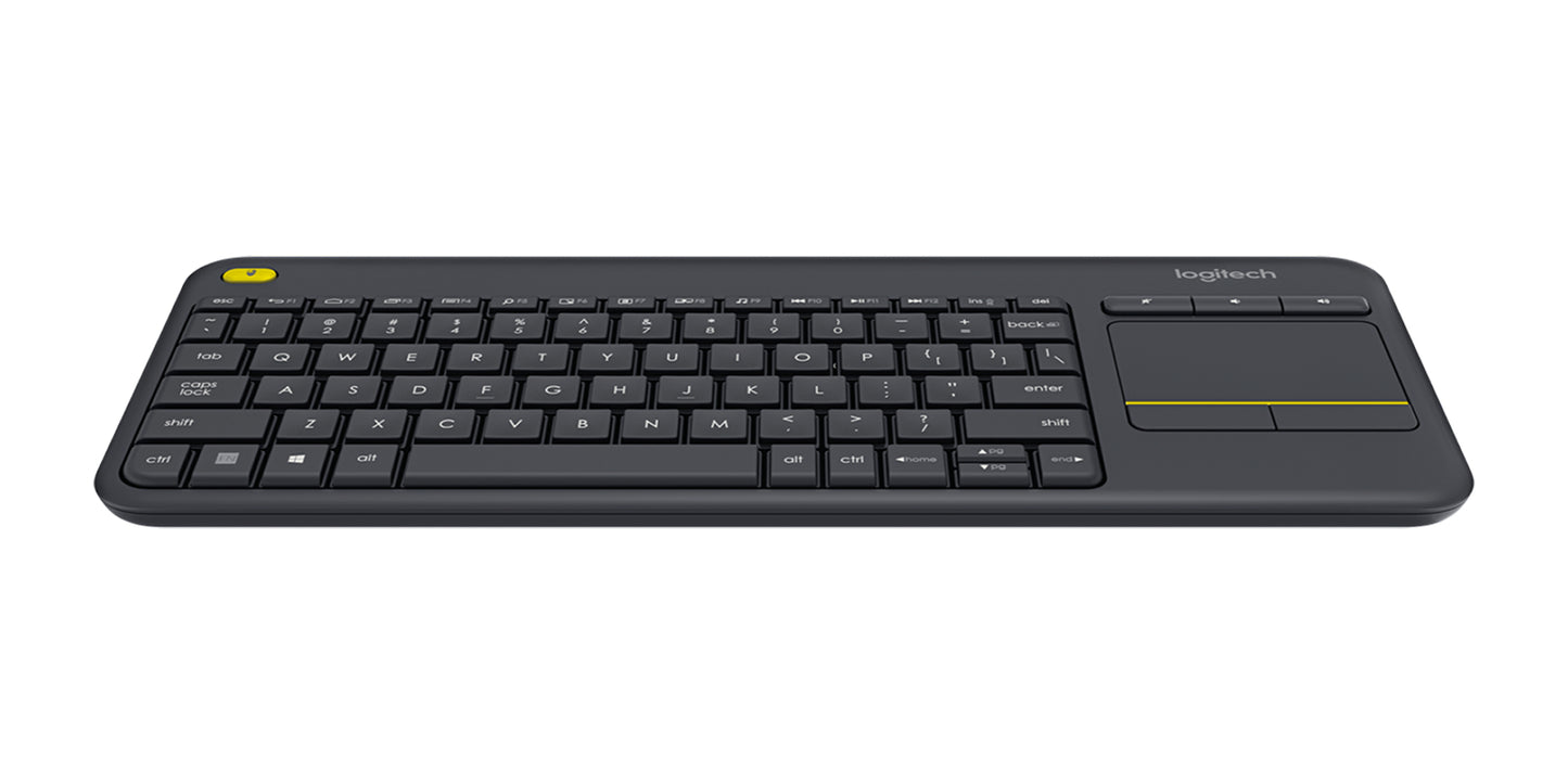 Teclado Logitech K400 Plus Inalámbrico C/TouchPad Color Negro