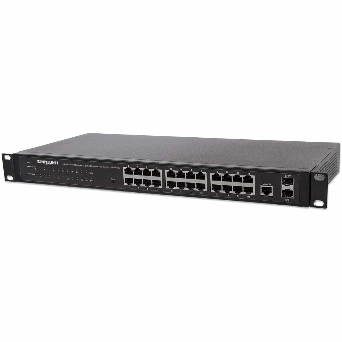 Intellinet 560917 dispositivo de redes Gestionado Gigabit Ethernet (10/100/1000) 1U Negro