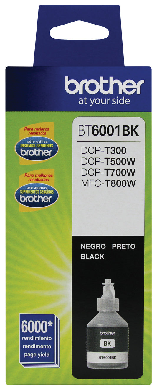 Tinta Brother BT6001BK Rendimiento Ultra 6000 Páginas Color Negro